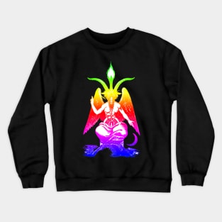 Rainbow Pride Baphomet Crewneck Sweatshirt